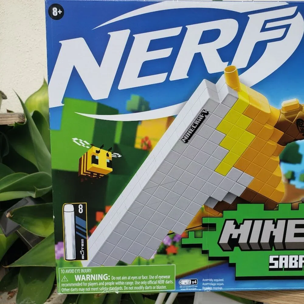 NEW NERF Nerf Minecraft Sabrewing Motorized Blaster Bow Dart Gun Unleash 8 darts